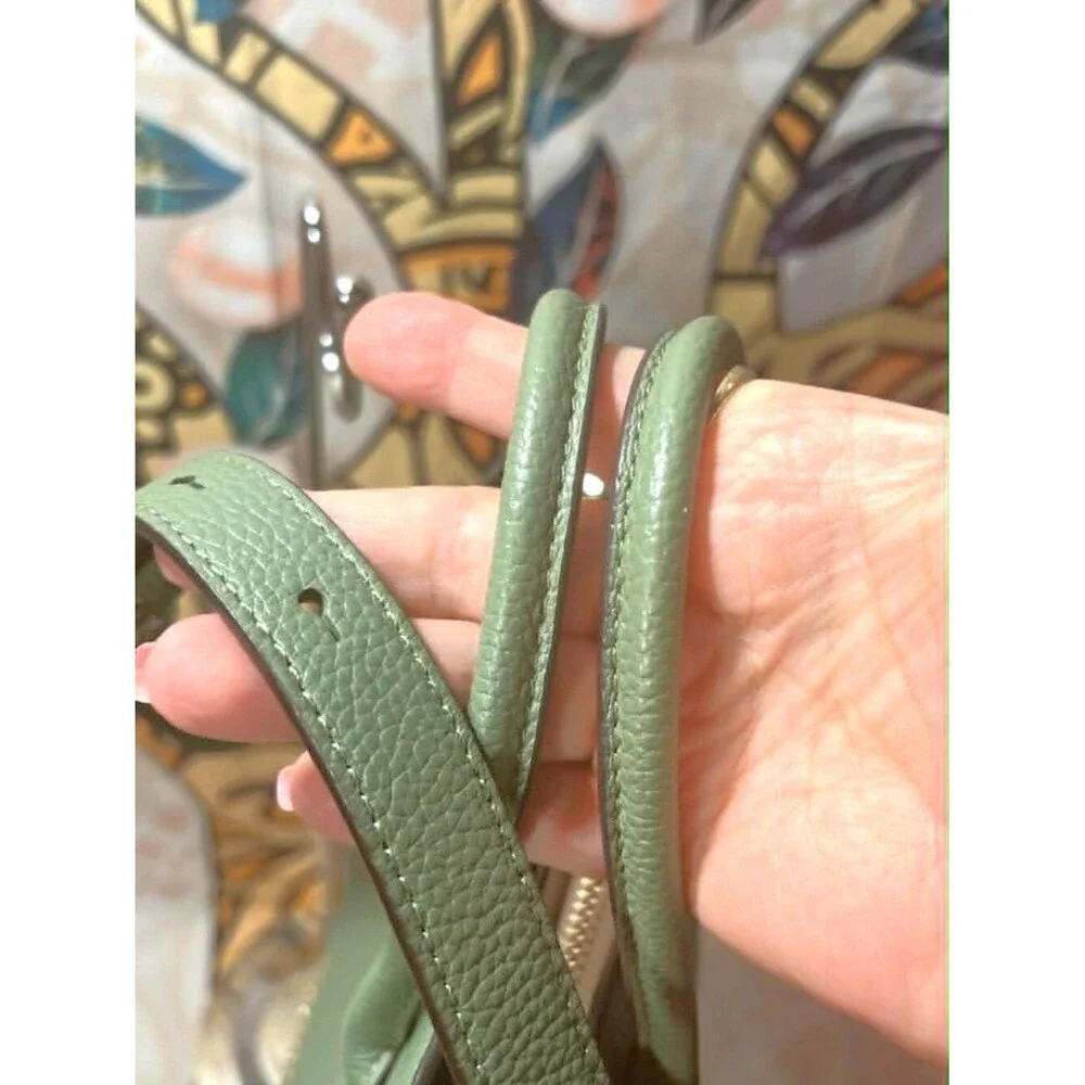 Kate Spade Knott Medium Pebbled Leather Satchel Bag - Romaine Green